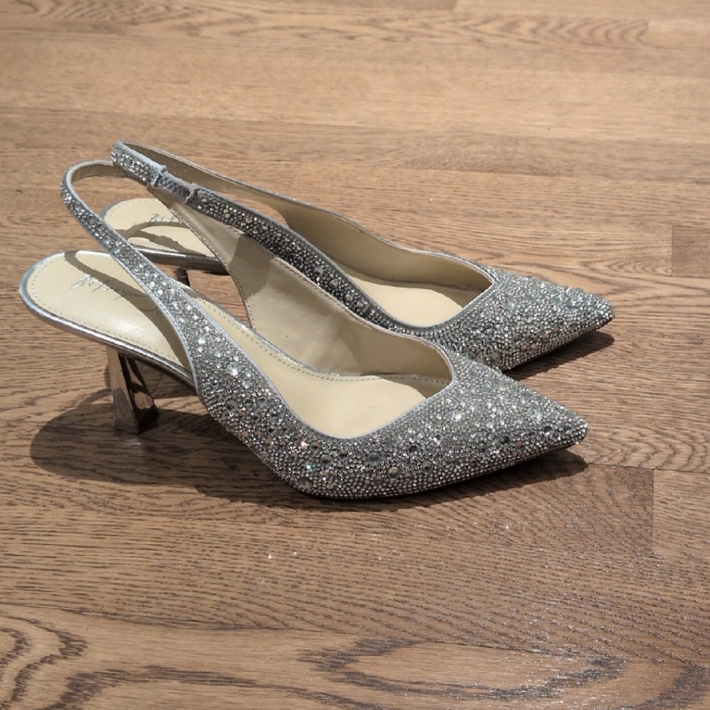 Betsey Johnson Glittering Silver Heels